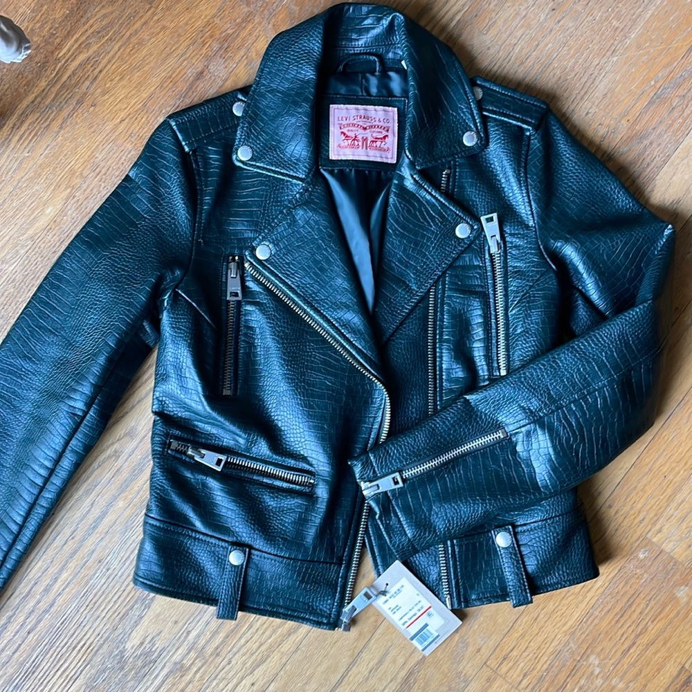 Levis Green Leather Jacket